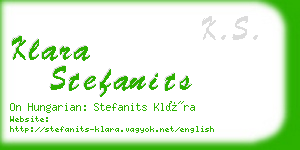 klara stefanits business card
